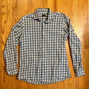 Ermenegildo Zegna Green, Grey and White Checkered Shirt